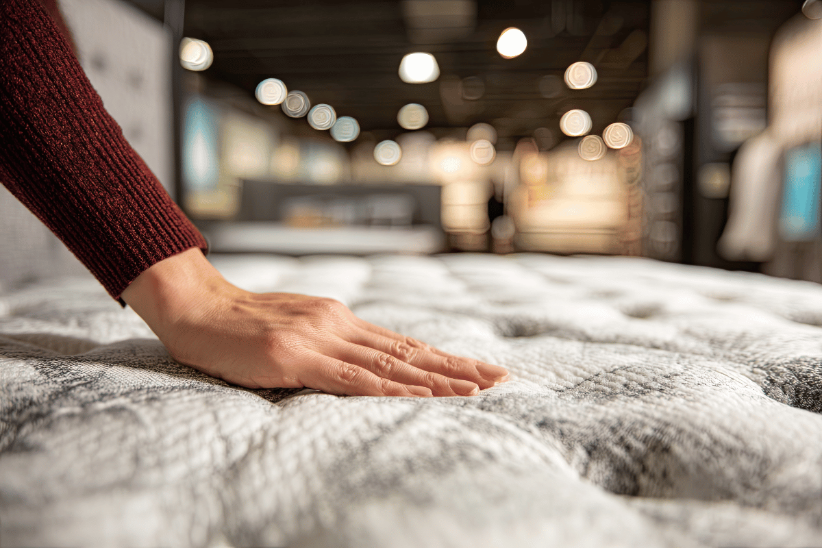 A woman shopping for mattresses in El Paso