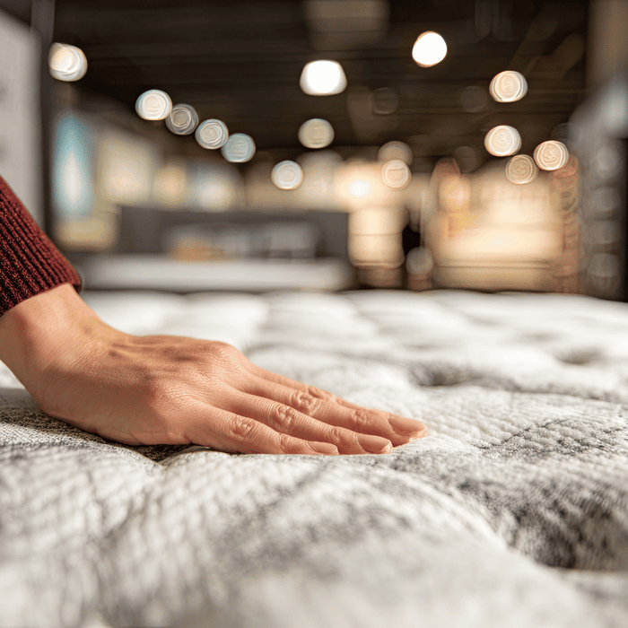 A woman shopping for mattresses in El Paso