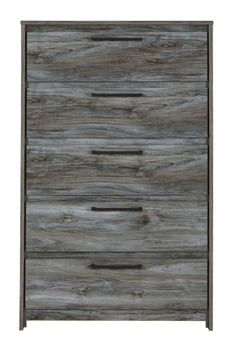Baystorm - Five Drawer Chest - Gray