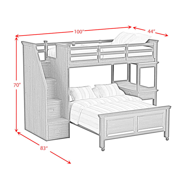 Hampton Kids - Loft With Staircase And Desk With Speaker Bedroom Set