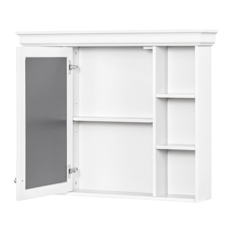 Bathroom Vanity With Medicine Cabinet, Storage Cabinet With 4 Drawers, Adjustable Shelf Mirror