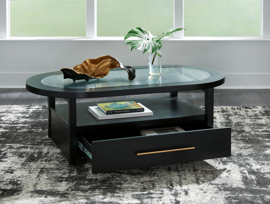 Winbardi - Oval Cocktail Table - Black