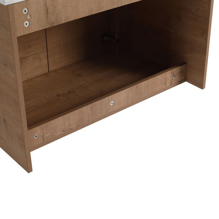 Wall Mounted Bathroom Vanity With Soft Close Door, Excluding Sink