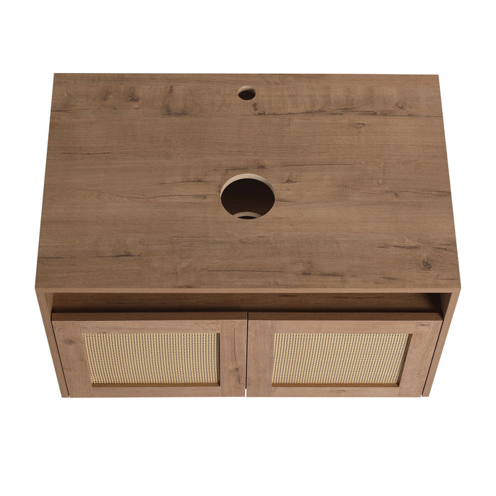 Bathroom Vanity & Art Sink And Storage Rack, Float Mounting Design