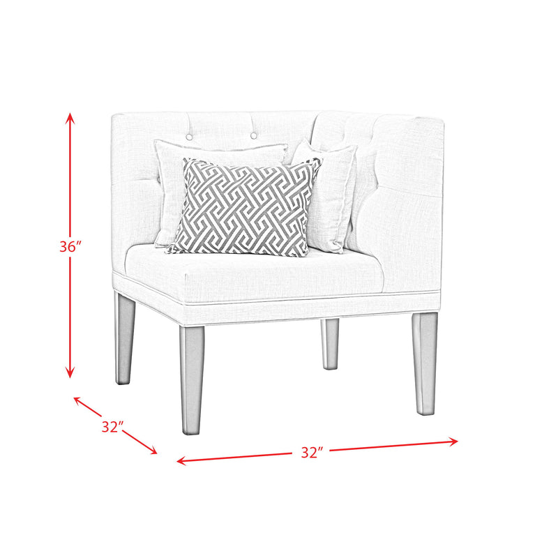 Maddox - Corner With Three Pillows - Beige