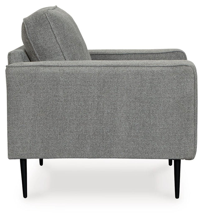 Hazela - 2 Pc. - Chair, Ottoman - Charcoal