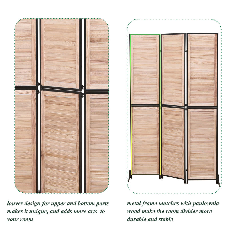 Rustic 3 Panel Room Dividers And Folding Privacy Screen