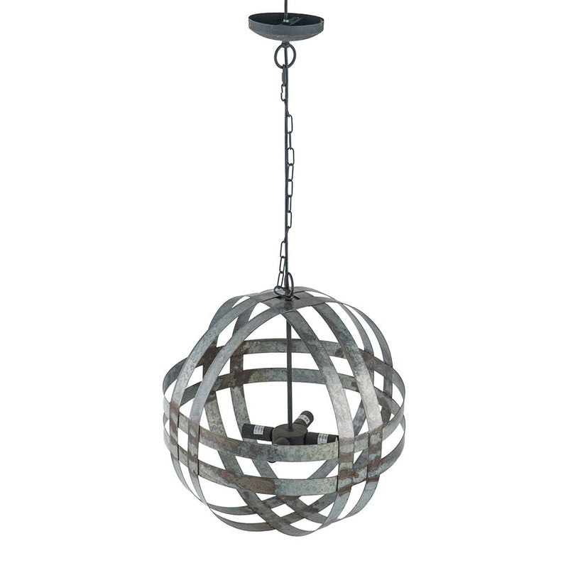 4 Light Galvanized Chandelier, Hanging Light Fixture With Adjustable Chain For Kitchen, Bulb Not Included - Gray