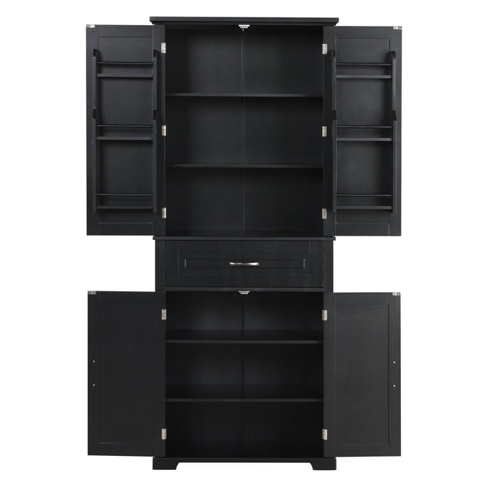 Bathroom Storage Cabinet With Doors And Drawer, Adjustable Shelf