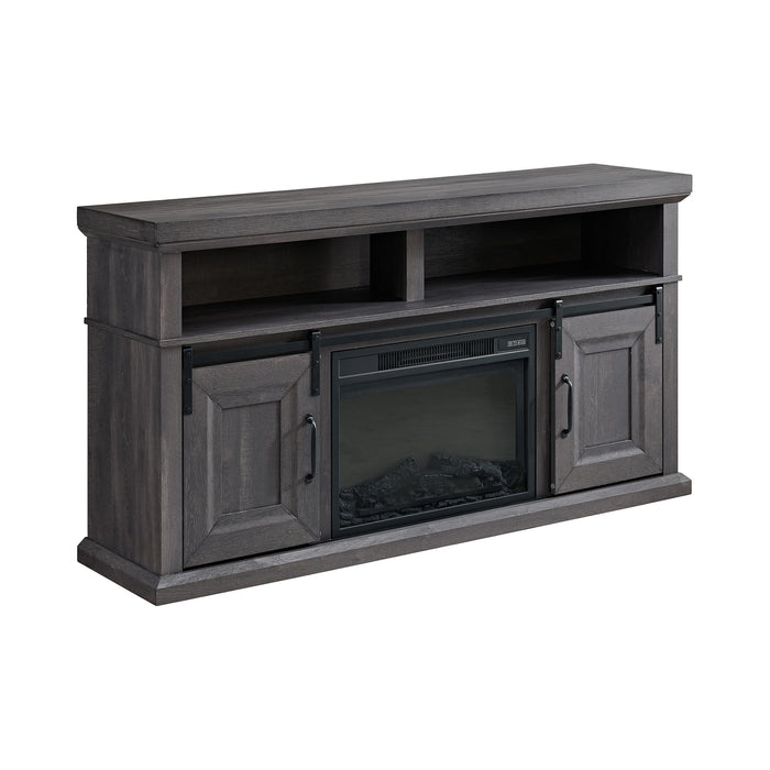 Macau Console with 23"" Fireplace Insert in Grey