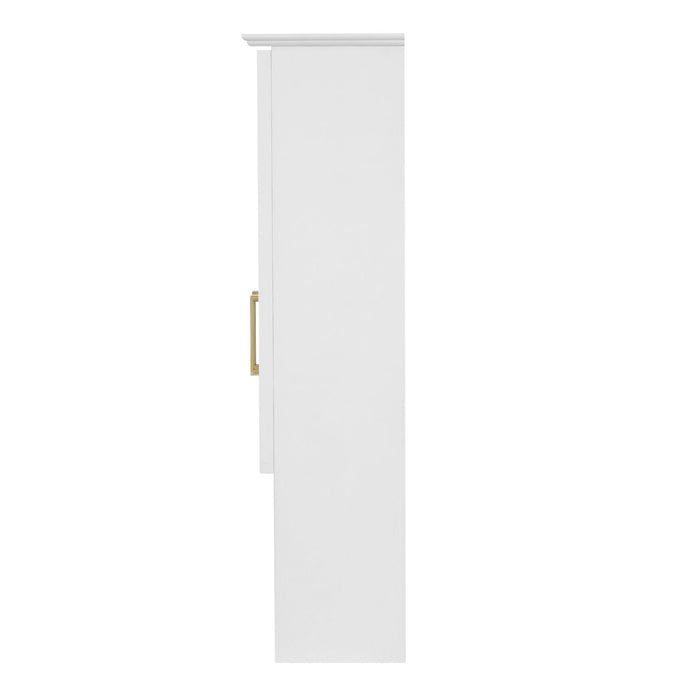 30" Bathroom Cabinet With Adjustable Shelf, Wall Mounted Medicine Cabinet - White