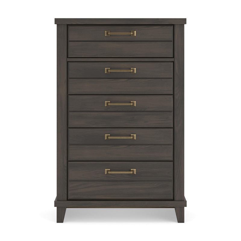 Vonitta Bay - Five Drawer Chest - Dark Brown