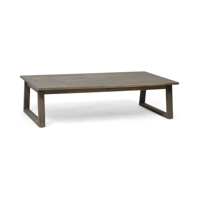 Belgian - Loveseat & Coffee Table Set With Water Resistant Cushions - Gray