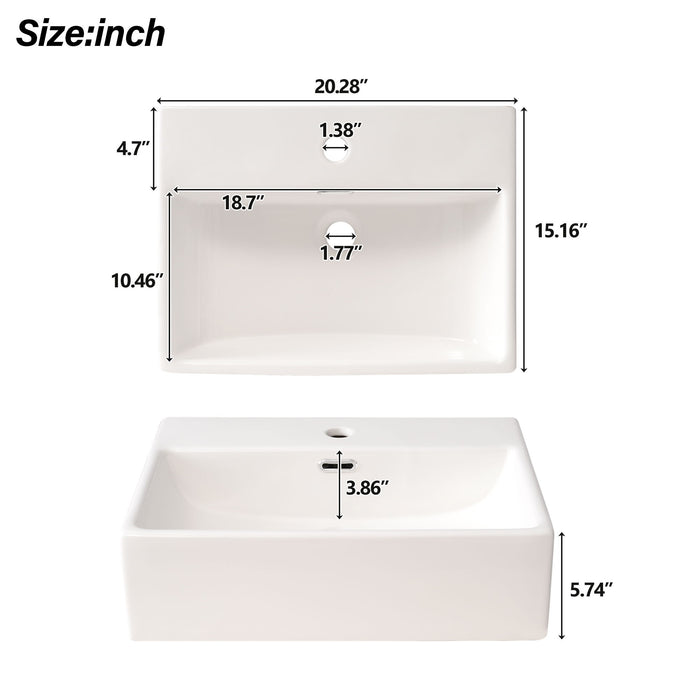 Bathroom Vanity With Sink, Frame And Drawer