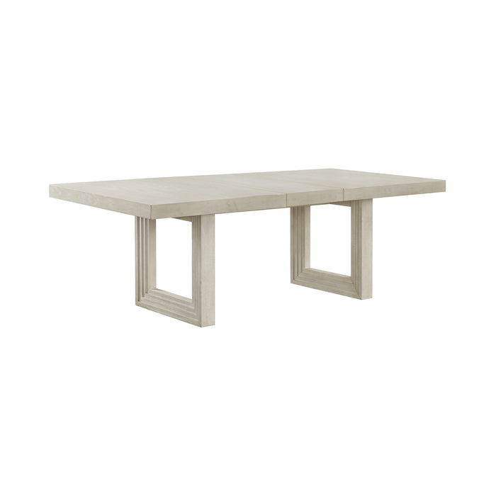 Avalanche Rectangular Dining Table with 18"" Leaf in Antique White