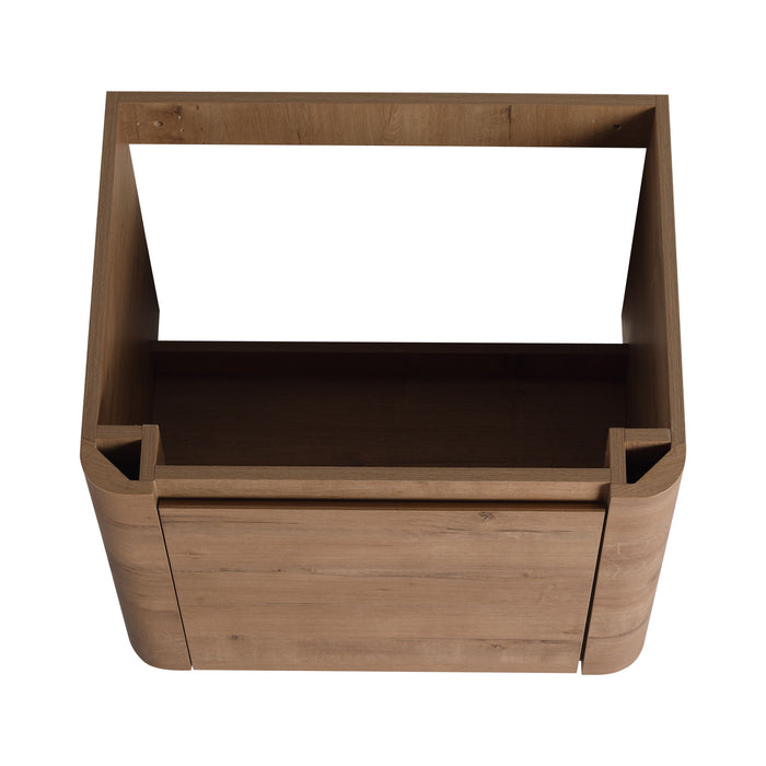 Wall Mounted Bathroom Vanity & Sink, Storage Shelves & Soft Close Door