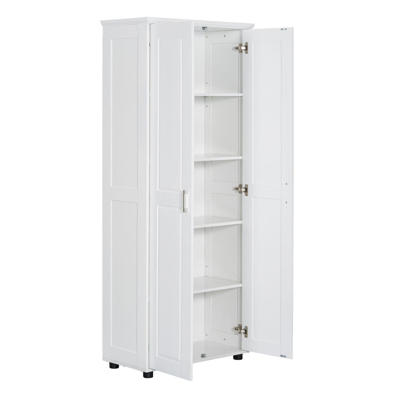 Storage Cabinet With Adjustable Shelves, 2 Doors, Rectangle Design For Bathroom