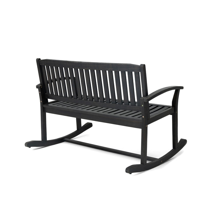 Baxter - Rocking Loveseat - Dark Gray