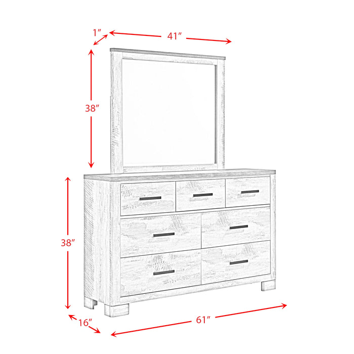 Millers Cove 7-Drawer Dresser with Mirror