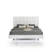 Europa 5/0 Q Headboard, Footboard & Slats-White