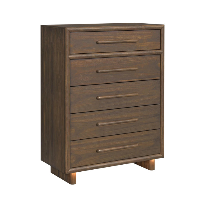 Brisbane UPH Bedroom Set with Boucle Beige and LED