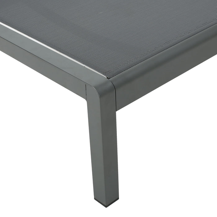 Outdoor Patio Chaise Lounge With 5 Reclining Positions