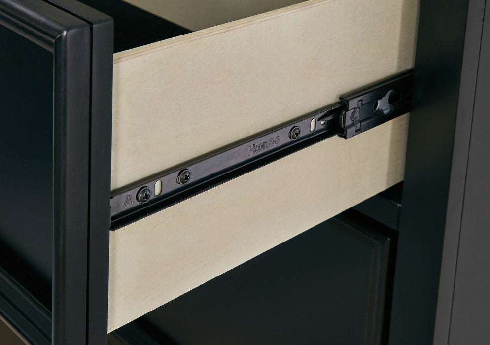 Lanolee - Dresser And Mirror - Black