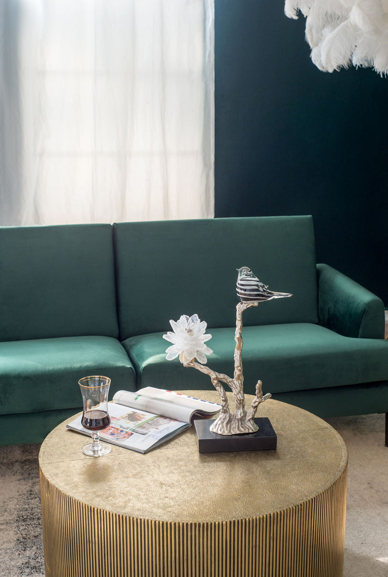 Aluminum Candle Holder With Marble Stand
