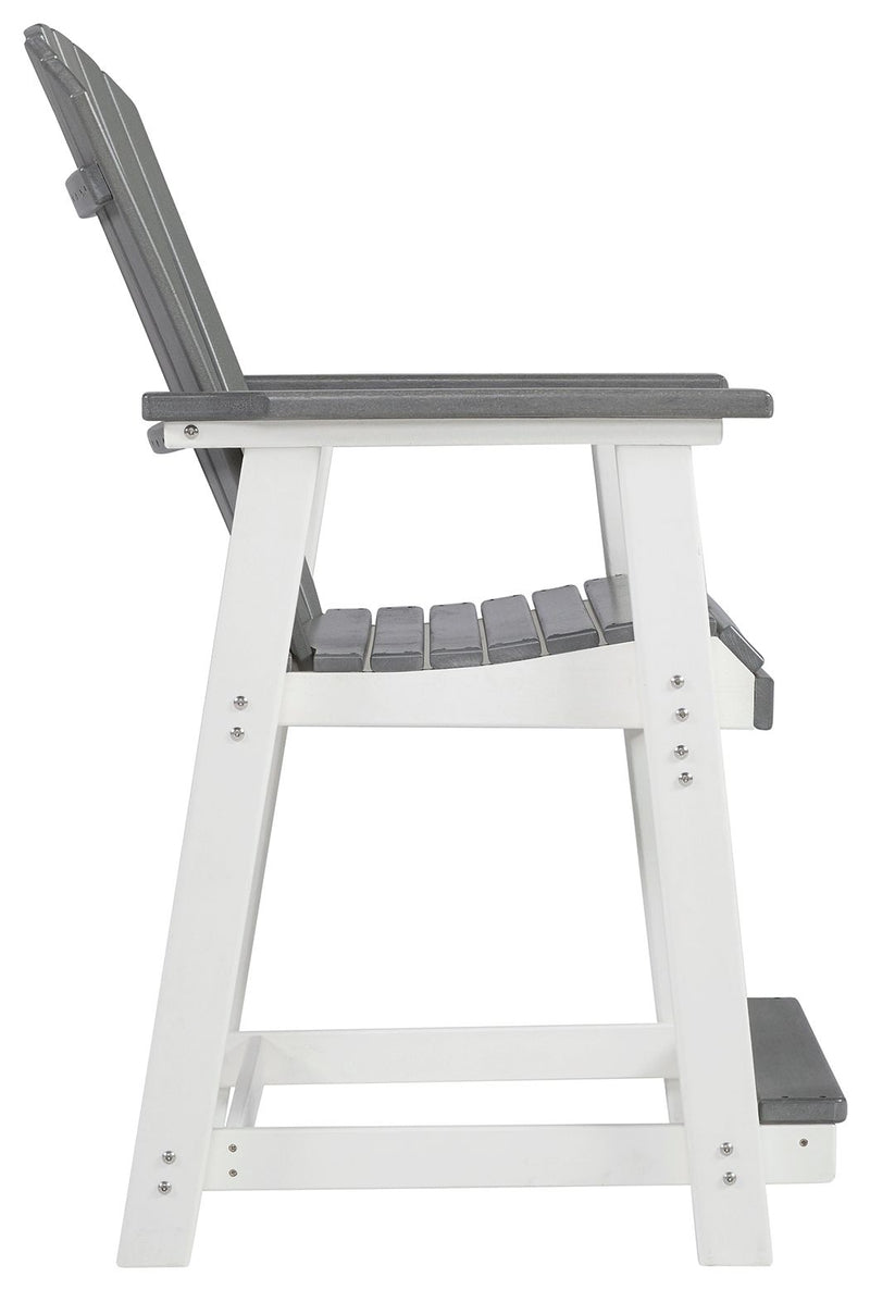 Transville - Barstool (Set of 2) - Gray / White