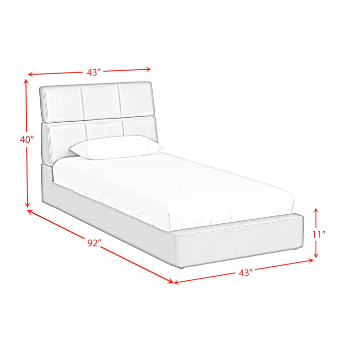 Valari Bed in Grey PU