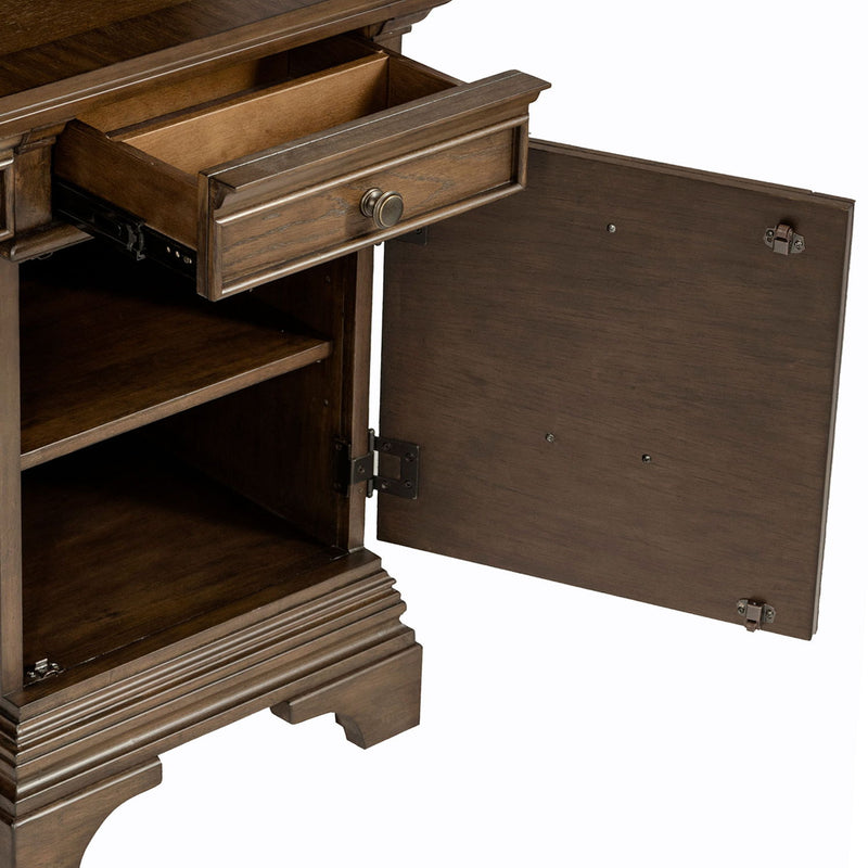 Stigham - 5 Drawer Credenza Office Desk - Oak