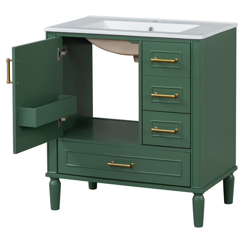 Traditional Bathroom Vanity Set With Soft Close Doors