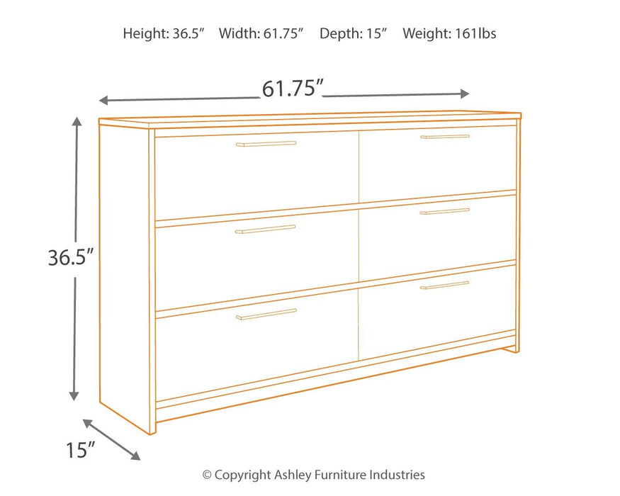 Baystorm - Six Smooth Drawer Dresser