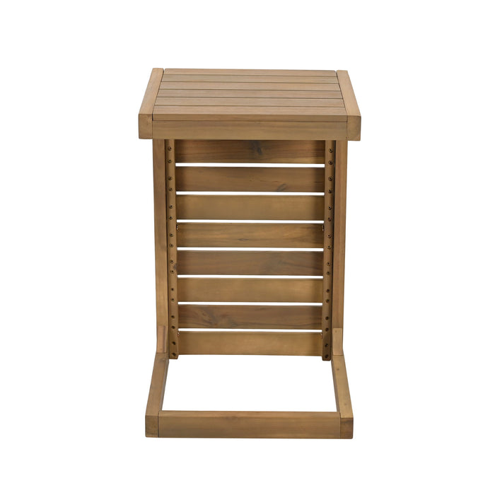Aluminum Outdoor C - Shaped Side Table For Patio