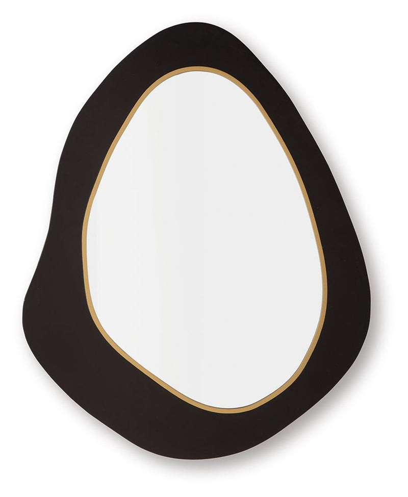 Kierlock - Accent Mirror - Black / Gold Finish