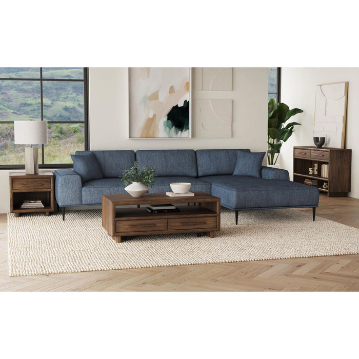 Brisbane 2PC Occasional Table Set in Brown-Coffee Table & End Table