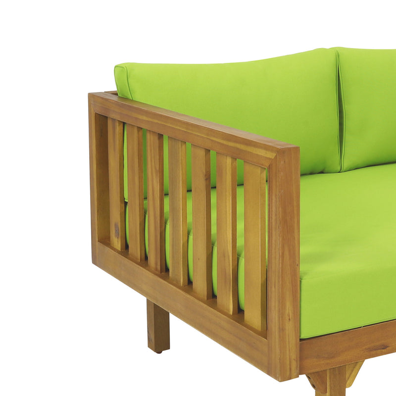 Claremont - 3 Seater Daybed Teak Acacia Wood Water Resistant Cushions