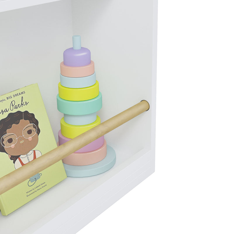 3 Tier Book Shelf, Compact Storage For Bedrooms