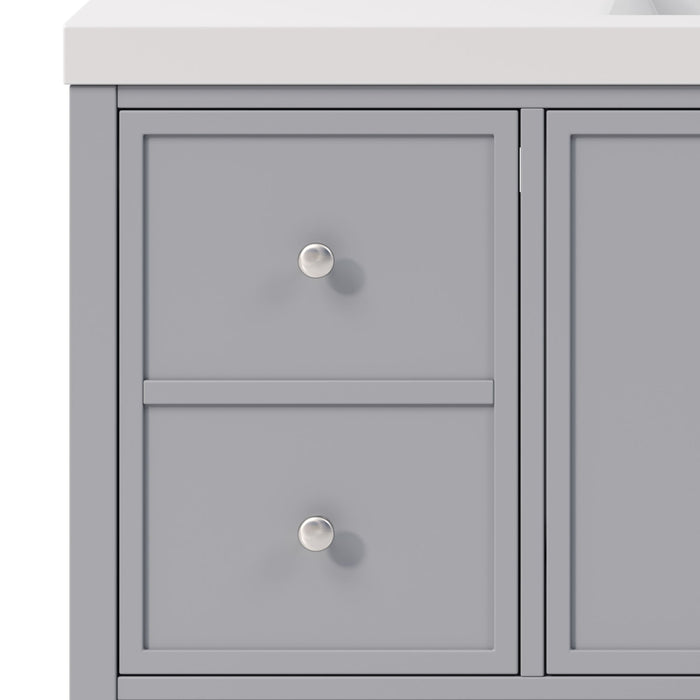 Bathroom Vanity With Separate Sink, Soft Close Doors And 4 Drawers