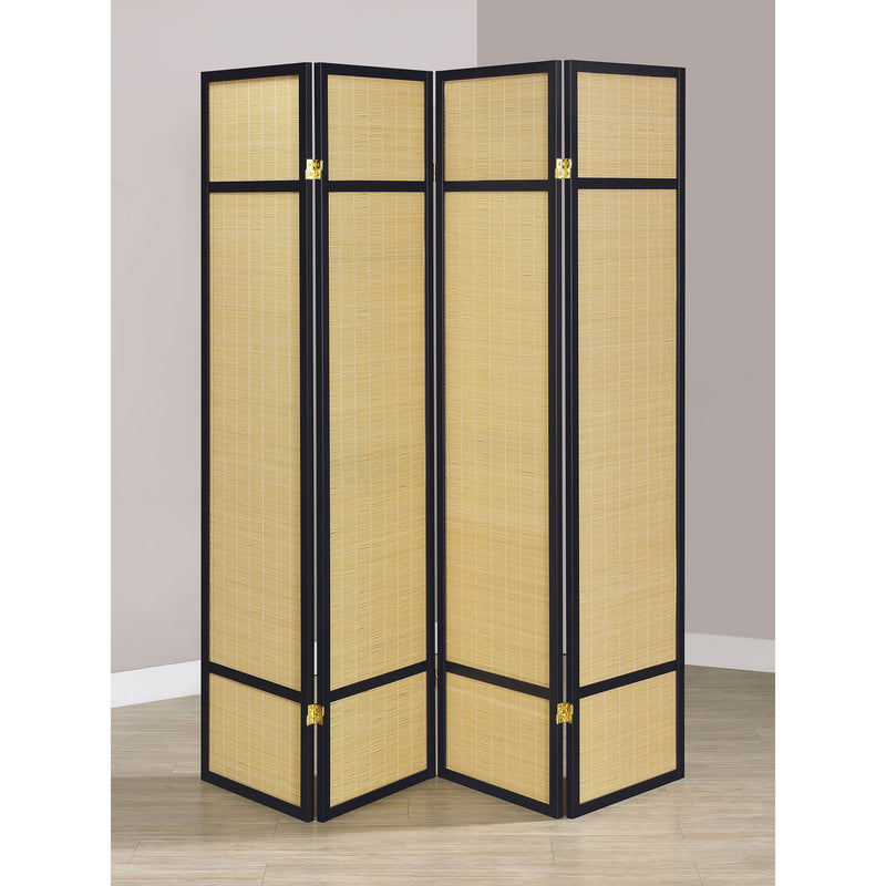 Sensei - 4 Panel Bamboo Room Divider Folding Screen - Natural