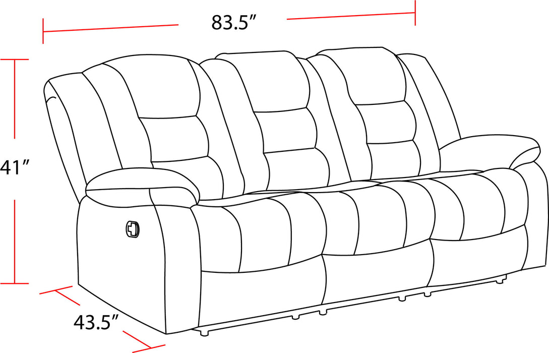 Bolton - Manual Reclining Sofa - Misty Storm