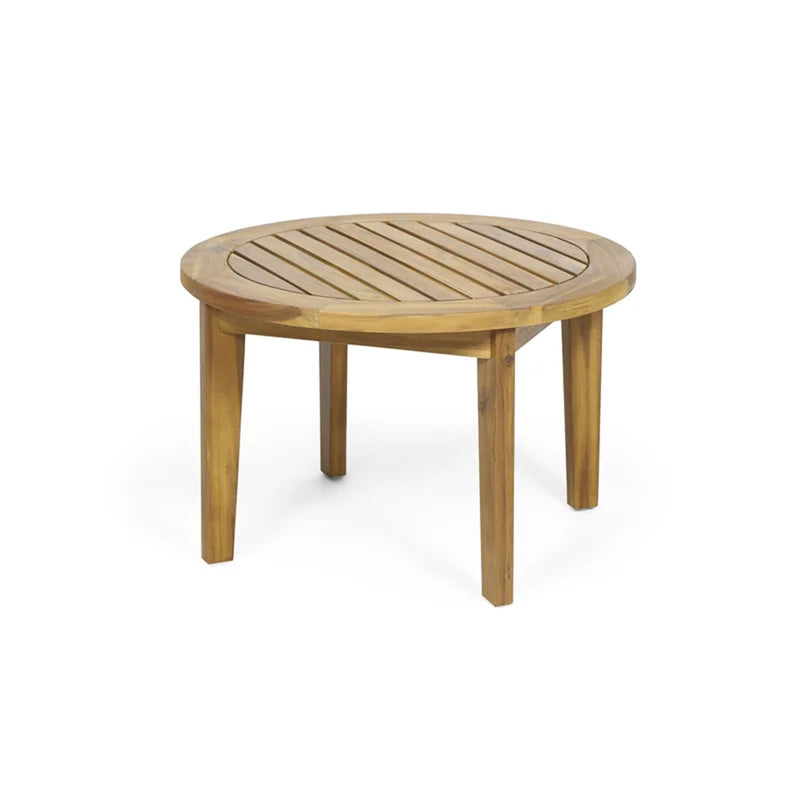 Patio Furniture Set, Outdoor Acacia Wood Patio Club Chair With Table
