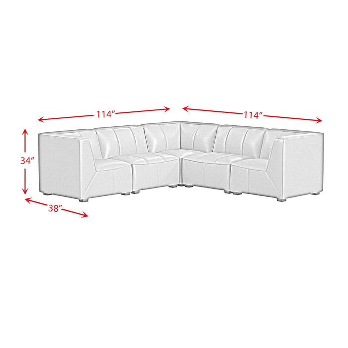 Blake - Modular 6 Piece Living Room Set - Pebble Tan