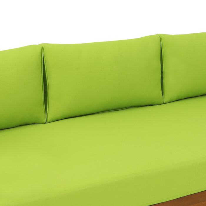 Claremont - 3 Seater Daybed Teak Acacia Wood Water Resistant Cushions