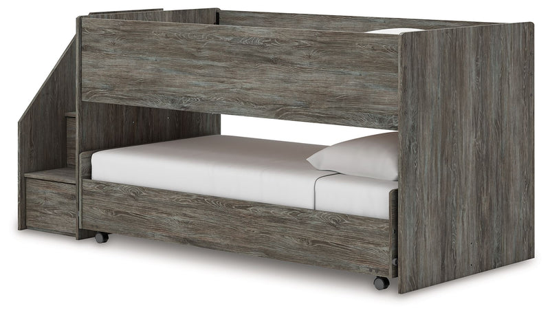 Frandern - Twin Over Twin Loft Bed - Gray
