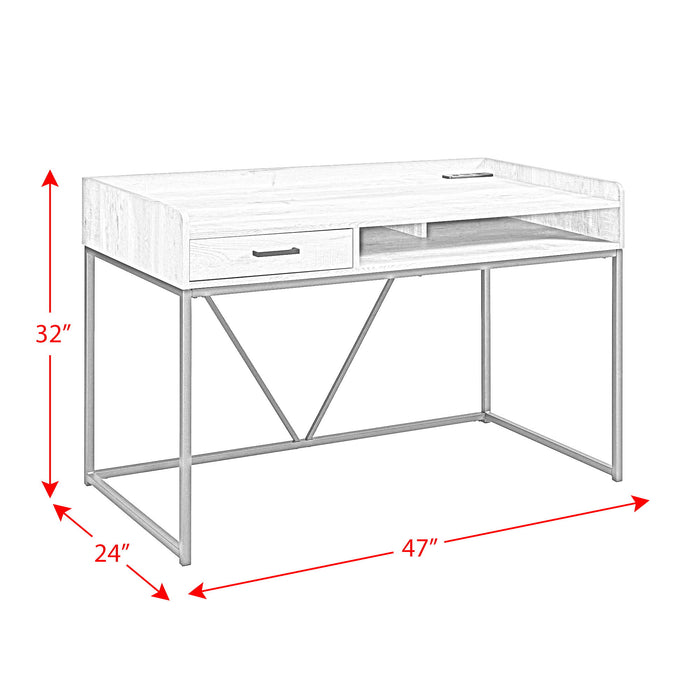 Preston - 2 Piece Desk And Bookshelf Set - Gray