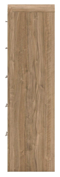 Gramburg - Five Drawer Chest - Warm Natural Brown