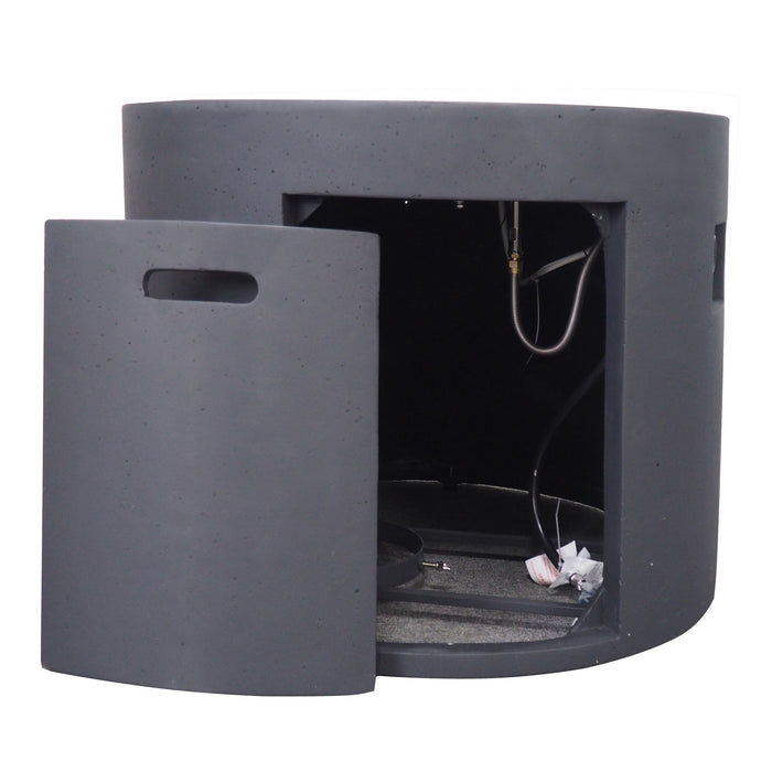 Round Iron Fire Pit With 40, 000 Btu