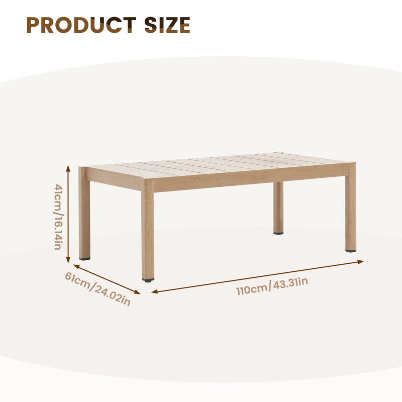 Outdoor Coffee Table - Beige Brown