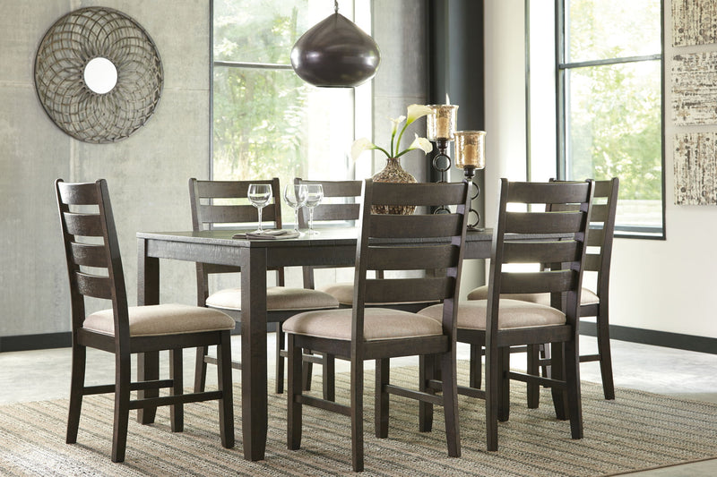 Rokane - Dining Room Table Set (Set of 7) - Brown
